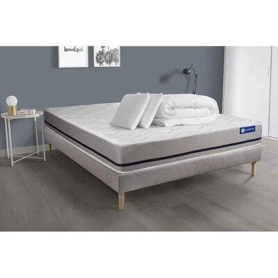 Juego de cama completo - Colchón 160x200cm + Somier + 2 Almohadas + Edredón Juego de cama completo - Colchón 160x200cm + Somier + 2 Almohadas + Edredón