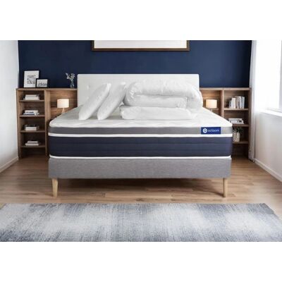 Set de Colchón en Gel de Látex y Espuma de Memoria ACTISOM - Gris 200x200 cm Set de Colchón en Gel de Látex y Espuma de Memoria ACTISOM - Gris 200x200 cm