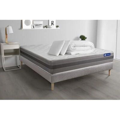 ACTISOM Pack Colchón Actilatex Relax Gris 180x200 cm con Somier y Accesorios ACTISOM Pack Colchón Actilatex Relax Gris 180x200 cm con Somier y Accesorios