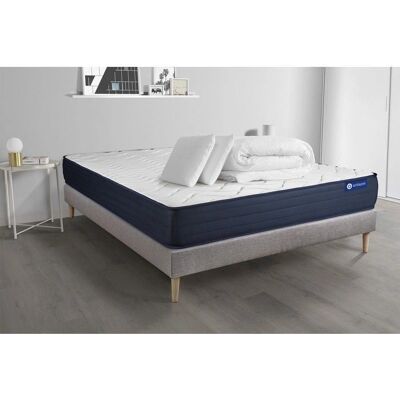 Conjunto de cama ACTISOM Actilatex Life con colchón de látex y espuma de memoria gris Conjunto de cama ACTISOM Actilatex Life con colchón de látex y espuma de memoria gris