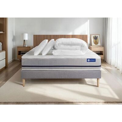 Actisom - Juego de cama completo con colchón de látex y base de listones Actisom - Juego de cama completo con colchón de látex y base de listones