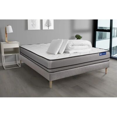 Set de colchón y base reversible ACTISOM - 200x200cm Set de colchón y base reversible ACTISOM - 200x200cm