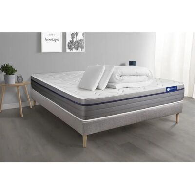 ACTISOM Materasso in schiuma memory grigia 180x200 - Set letto ACTISOM Materasso in schiuma memory grigia 180x200 - Set letto