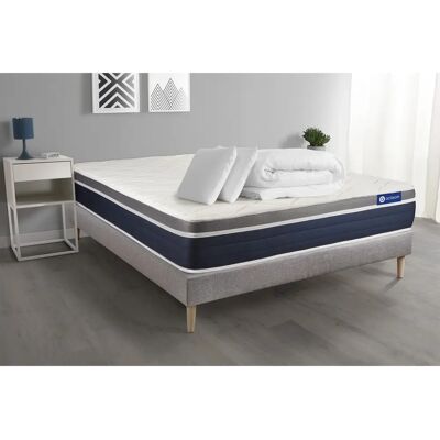 Set di materasso in schiuma memory grigia - 140x200cm Set di materasso in schiuma memory grigia - 140x200cm