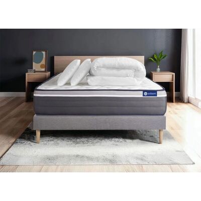 ACTISOM Materasso in Schiuma di Memoria Grigia 200x200 - Set Letto ACTISOM Materasso in Schiuma di Memoria Grigia 200x200 - Set Letto