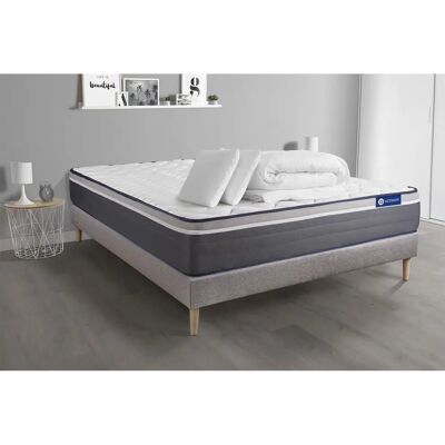 Conjunto de Colchón de Espuma de Memoria Gris - 7 Zonas, 160x200cm Conjunto de Colchón de Espuma de Memoria Gris - 7 Zonas, 160x200cm