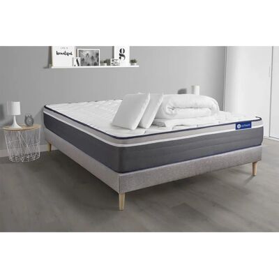 Set Materasso in Schiuma Memory ACTISOM - Supporto a 7 Zone - Grigio Set Materasso in Schiuma Memory ACTISOM - Supporto a 7 Zone - Grigio
