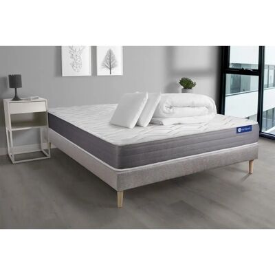 Set Materasso in Schiuma di Memoria Grigia ACTISOM - 200x200cm Set Materasso in Schiuma di Memoria Grigia ACTISOM - 200x200cm