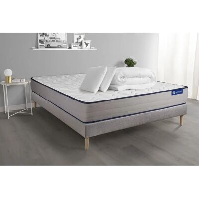 Colchón de Espuma de Memoria Gris 200x200cm - Juego de Cama Colchón de Espuma de Memoria Gris 200x200cm - Juego de Cama