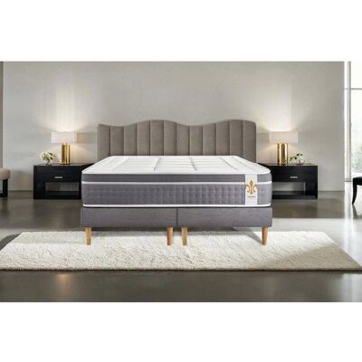 Litier Deluxe Trente 180x200cm Matelas et Sommier Gris - Publicité Litier Deluxe Trente 180x200cm Matelas et Sommier Gris - Publicité