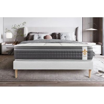 Litier Deluxe Trente Matelas Mémoire Blanc 30cm - Publicité Litier Deluxe Trente Matelas Mémoire Blanc 30cm - Publicité
