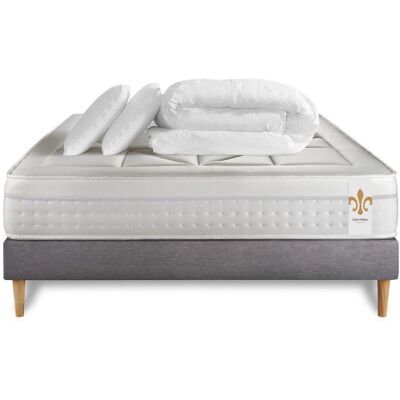 Litier Deluxe Vingt-Huit 140x190cm Matelas Gris - Lit - Publicité Litier Deluxe Vingt-Huit 140x190cm Matelas Gris - Lit - Publicité