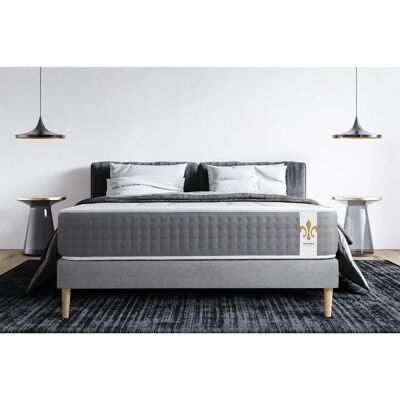 Litier Deluxe Ensemble Vingt-Six 90x190 cm Gris - Matelas et Sommier - Publicité Litier Deluxe Ensemble Vingt-Six 90x190 cm Gris - Matelas et Sommier - Publicité