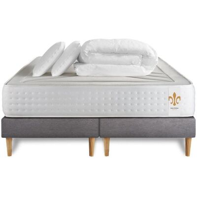 Litier Deluxe Vingt-Quatre 160x200cm Gris - Matelas et Ensemble - Publicité Litier Deluxe Vingt-Quatre 160x200cm Gris - Matelas et Ensemble - Publicité