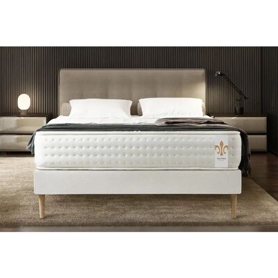Litier Deluxe Vingt-Quatre Matelas et Sommier Blanc 140x190cm - Publicité Litier Deluxe Vingt-Quatre Matelas et Sommier Blanc 140x190cm - Publicité