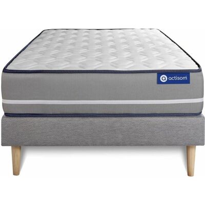 Juego de Colchón y Somier con Memory Foam - Reversible, Gris Juego de Colchón y Somier con Memory Foam - Reversible, Gris