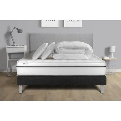 Juego de cama Vital Spa - Colchón de espuma viscoelástica 200x200cm, Base, Almohadas, Edredón Juego de cama Vital Spa - Colchón de espuma viscoelástica 200x200cm, Base, Almohadas, Edredón