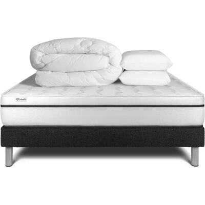 Conjunto de Cama Vital Spa - Colchón 140x200cm, Somier, Almohadas, Edredón Conjunto de Cama Vital Spa - Colchón 140x200cm, Somier, Almohadas, Edredón