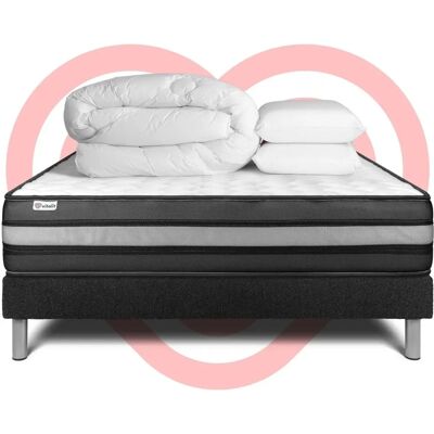 Juego de Cama Completo Vital Power Zen - Colchón, Somier, Almohadas, Edredón Juego de Cama Completo Vital Power Zen - Colchón, Somier, Almohadas, Edredón
