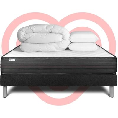 Ensemble Complet de Lit Vitalpower - 180x200cm - Matelas en Mousse Haute Densité - Publicité Ensemble Complet de Lit Vitalpower - 180x200cm - Matelas en Mousse Haute Densité - Publicité