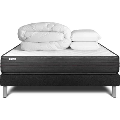 Vitalpower Ensemble Complet de Lit - Matelas 160x200, Sommier, Oreillers, Duvet - Publicité Vitalpower Ensemble Complet de Lit - Matelas 160x200, Sommier, Oreillers, Duvet - Publicité