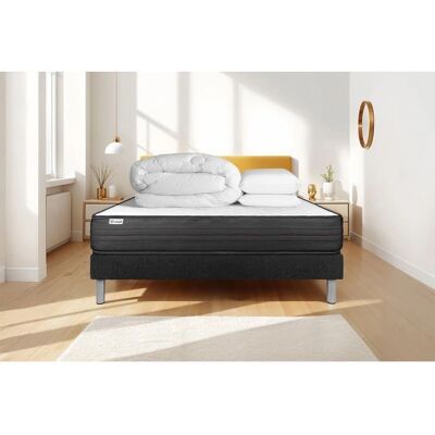 Ensemble de Lit Vitalpower - Matelas, Sommier, 2 Oreillers, Duvet - Publicité Ensemble de Lit Vitalpower - Matelas, Sommier, 2 Oreillers, Duvet - Publicité
