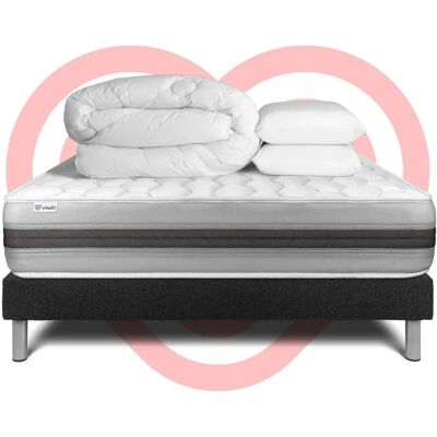 Ensemble de Lit Complet Vitalspring - Matelas 180x200 + Sommier - Publicité Ensemble de Lit Complet Vitalspring - Matelas 180x200 + Sommier - Publicité