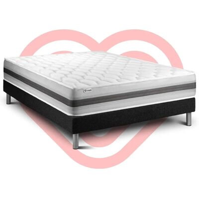VITALIT Negro 140x200 Base y Colchón Híbrido - Soporte y Ventilación VITALIT Negro 140x200 Base y Colchón Híbrido - Soporte y Ventilación