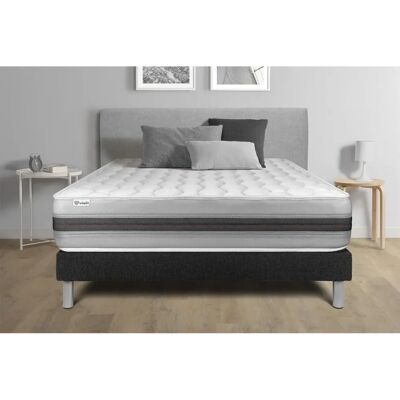 Vitalit Base negra + Colchón de muelles y viscoelástica 140x190 - Cama y colchón Vitalit Base negra + Colchón de muelles y viscoelástica 140x190 - Cama y colchón