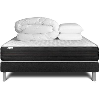 Ensemble de lit Vitalmemo One - 160x200cm, Noir, Matelas en mousse - Publicité Ensemble de lit Vitalmemo One - 160x200cm, Noir, Matelas en mousse - Publicité
