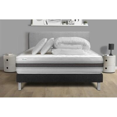 Juego de cama Vitalmemo Back - 180x200 cm, Negro, Espuma, Microventilado Juego de cama Vitalmemo Back - 180x200 cm, Negro, Espuma, Microventilado
