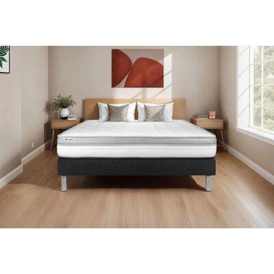 VITALIT Conjunto de Cama - Colchón de Espuma y Somier - Negro VITALIT Conjunto de Cama - Colchón de Espuma y Somier - Negro