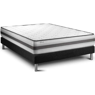 Conjunto Vitalit negro con colchón y somier Conjunto Vitalit negro con colchón y somier