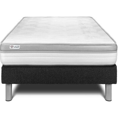 Conjunto de cama negro Vitalit con colchón de espuma - conjunto de cama Conjunto de cama negro Vitalit con colchón de espuma - conjunto de cama