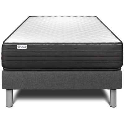 Vitalit Graues Bett-Set - 120x190cm mit Memoryschaum Vitalit Graues Bett-Set - 120x190cm mit Memoryschaum