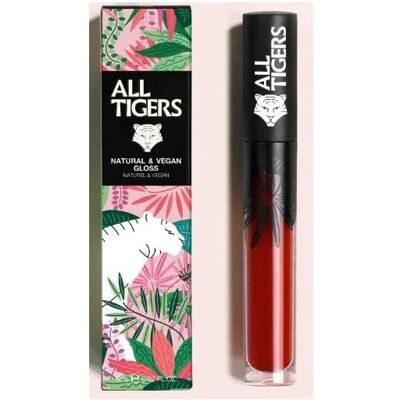 All Tigers Gloss à Lèvres Rouge Bordeaux - Vegan & Naturel - Publicité All Tigers Gloss à Lèvres Rouge Bordeaux - Vegan & Naturel - Publicité