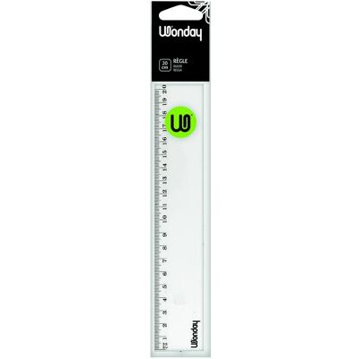 Wonday - FTE200062 - 200 mm - plastic - transparent - Ruler - Publicité Wonday - FTE200062 - 200 mm - plastic - transparent - Ruler - Publicité