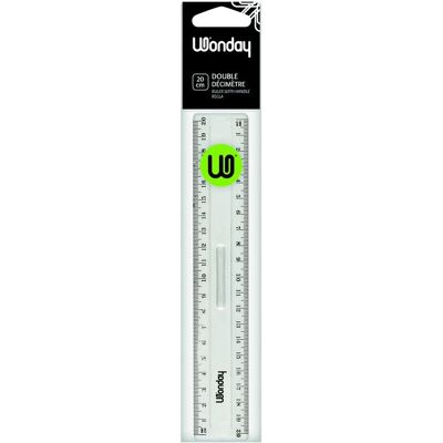 Wonday - FTE220062 - 200 mm - Plastique Transparent - Ruler - Publicité Wonday - FTE220062 - 200 mm - Plastique Transparent - Ruler - Publicité