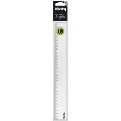 Wonday - FTE300062 - 300mm - Plastique - Règle - Publicité Wonday - FTE300062 - 300mm - Plastique - Règle - Publicité