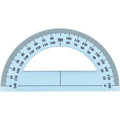 Protractor Wonday FTS850062 - Semi-cercle 180° - 12 cm Protractor Wonday FTS850062 - Semi-cercle 180° - 12 cm