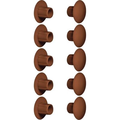 CYCLINGCOLORS - 10x bouchon de fermeture - Marron - Ø5mm - Capuchon plastique - Publicité CYCLINGCOLORS - 10x bouchon de fermeture - Marron - Ø5mm - Capuchon plastique - Publicité