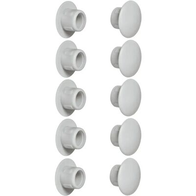 CYCLINGCOLORS - Caps Set - Ø8mm - Gris clair - bouchon plastique avec trou - Publicité CYCLINGCOLORS - Caps Set - Ø8mm - Gris clair - bouchon plastique avec trou - Publicité