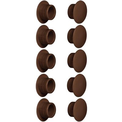 CYCLINGCOLORS - Ø15mm - Donkerbruin RAL8014 - Plastic afdekdop CYCLINGCOLORS - Ø15mm - Donkerbruin RAL8014 - Plastic afdekdop