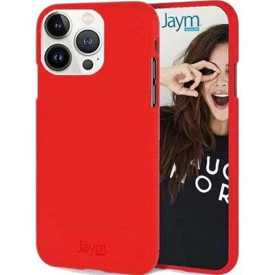 Coque Silicone Rouge JAYM pour iPhone 14 Pro Max - Toucher doux - Résistance aux chocs - Publicité Coque Silicone Rouge JAYM pour iPhone 14 Pro Max - Toucher doux - Résistance aux chocs - Publicité