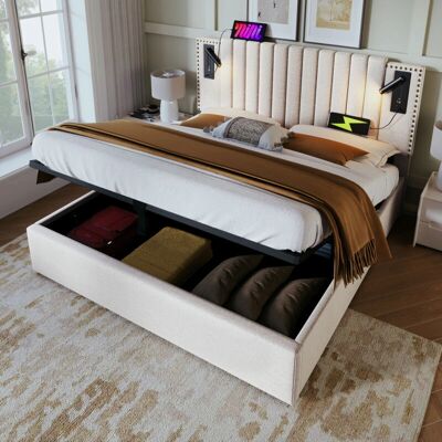 WISHDOR - Letto contenitore imbottito - 160x200 cm - Bed WISHDOR - Letto contenitore imbottito - 160x200 cm - Bed