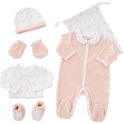 Ensemble Naissance Trois Kilos Sept - Arc-en-ciel Rose - 1 Mois Ensemble Naissance Trois Kilos Sept - Arc-en-ciel Rose - 1 Mois