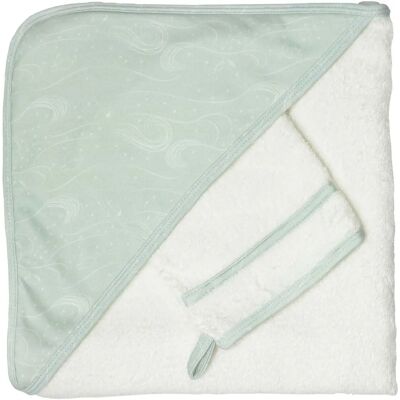 Ensemble de bain bébé Trois Kilos Sept - 70x70cm, Blanc, Coton, Coffret cadeau - Publicité Ensemble de bain bébé Trois Kilos Sept - 70x70cm, Blanc, Coton, Coffret cadeau - Publicité