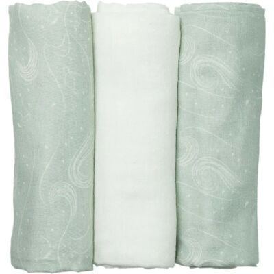 Trois Kilos Sept Vert 70x70cm Langue en mousseline - Baby Swaddle - Publicité Trois Kilos Sept Vert 70x70cm Langue en mousseline - Baby Swaddle - Publicité