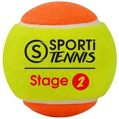 Sporti France Zak van 3 Tennisballen Stage 2 Geel Sporti France Zak van 3 Tennisballen Stage 2 Geel