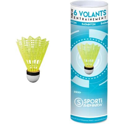 Sporti France Fluorescerende Badminton Shuttles - Set van 6 Sporti France Fluorescerende Badminton Shuttles - Set van 6